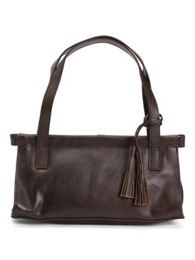 Spikes & Sparrow Brown Leather Shoulder Handbag